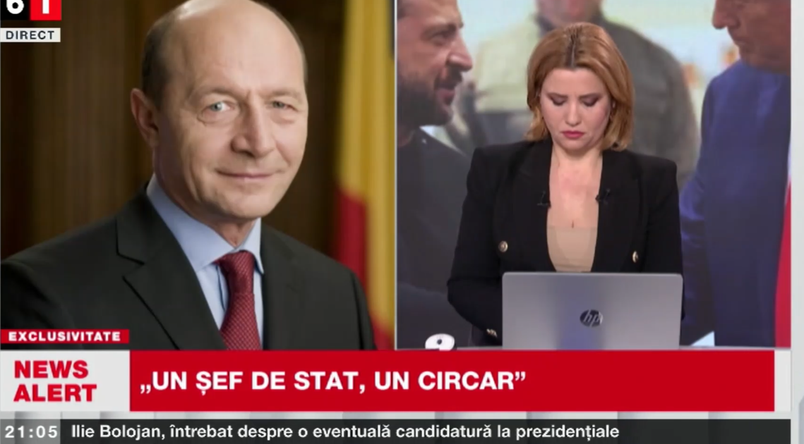 Traian Băsescu: „Zelenski a intrat nepregătit la o întâlnire cu doi oameni care trăiesc din spectacol politic”