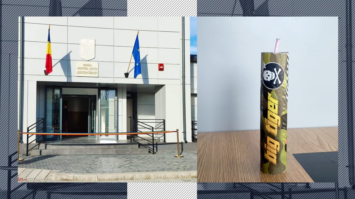 Un tânăr a intrat cu o „mini-bombă” în Judecătoria Târgoviște. Un altul, cu un cuțit într-o sală de sport din Pucioasa
