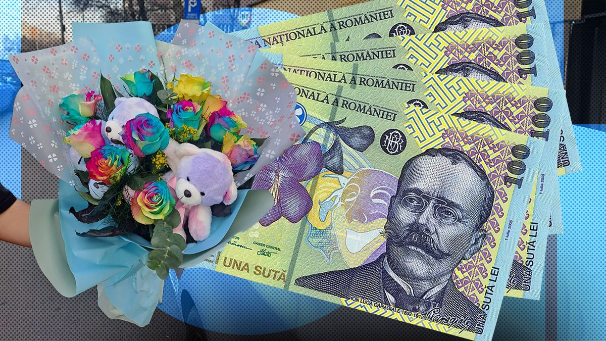 Cât a plătit un tânăr din București de Valentine’s Day pentru un buchet cu 11 trandafiri colorați cumpărat de la florarii din Sectorul 6. E amețitor