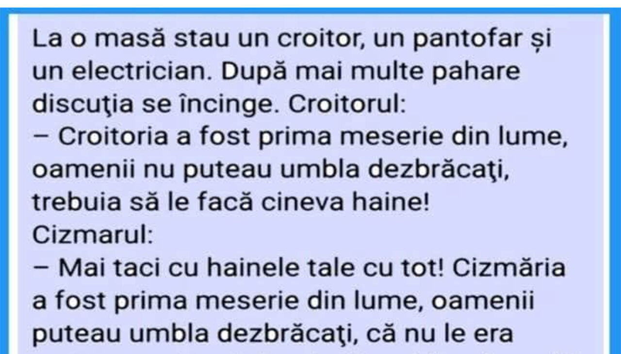 Bancul de duminică | Croitorul, pantofarul și electricianul