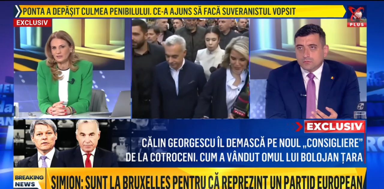 George Simion: Sunt la Bruxelles, facem o ședință înainte de Consiliul European. Am fost în același avion cu Ilie Bolojan, era la clasa business