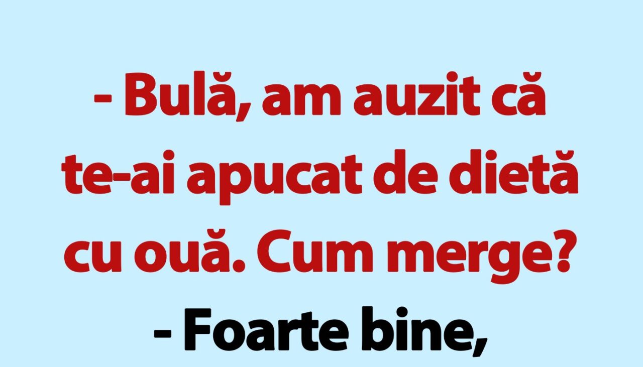 BANC | Bulă s-a apucat de dietă