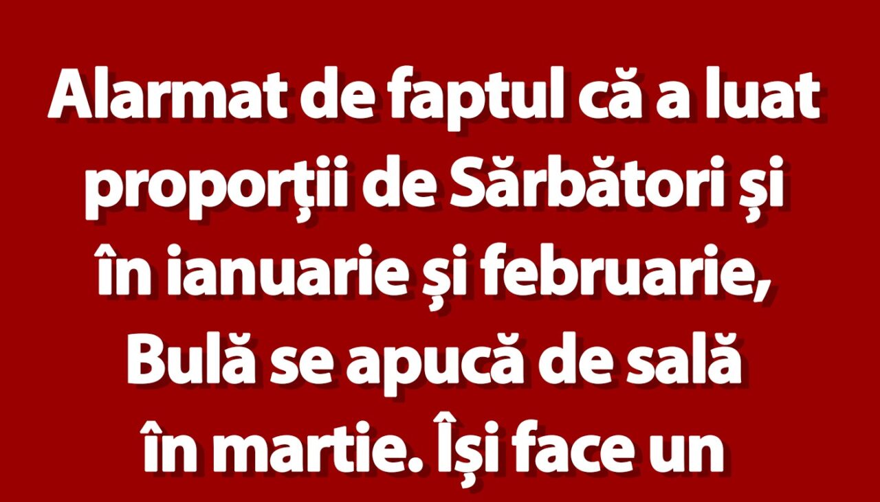 BANC | Bulă, la sala de fitness