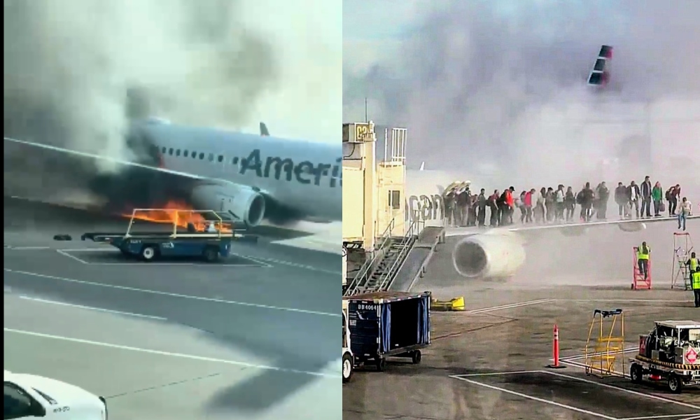 Motorul unui avion Boeing al companiei American Airlines a luat foc în timpul zborului, cu 178 de persoane la bord