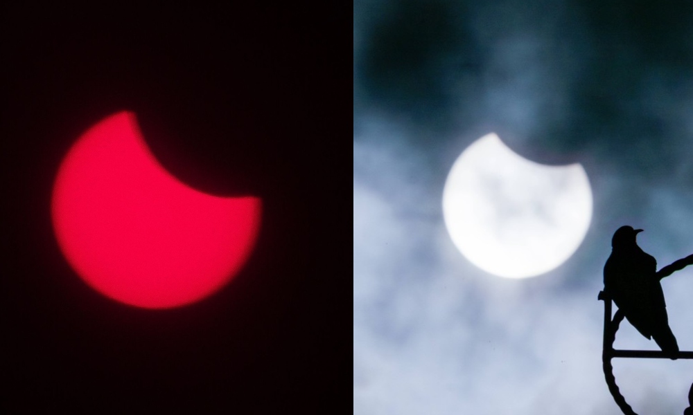 În ce zonă din România s-a văzut cel mai bine ECLIPSA parțială de Soare de sâmbătă. Imagini virale cu fenomenul astronomic