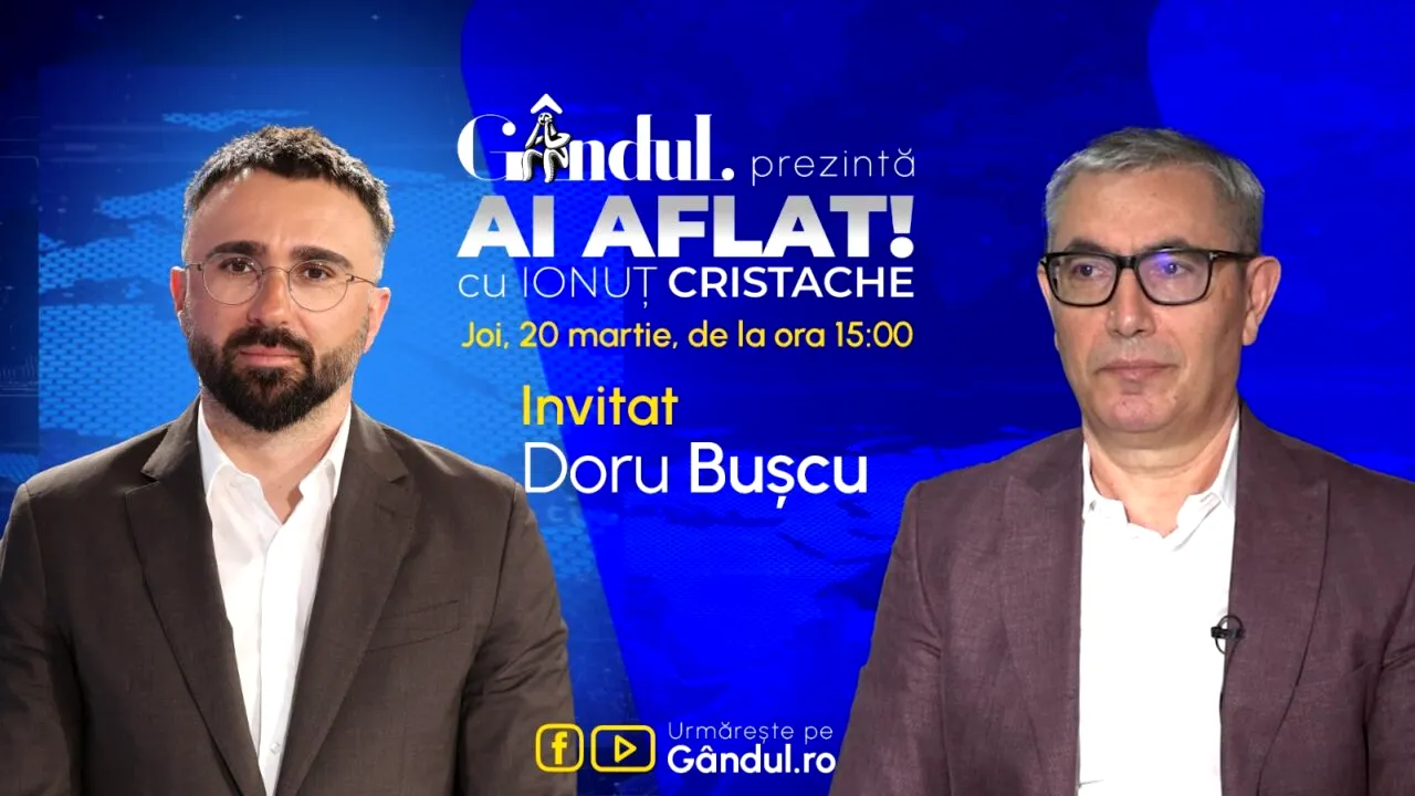 Renunță Georgescu atât de ușor? Ai aflat! Cu Ionuț Cristache, joi de la ora 15.00/Invitat: Doru Bușcu