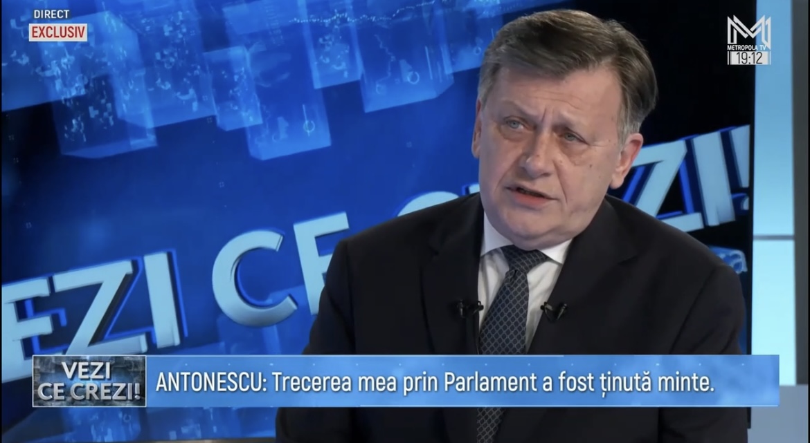 Crin Antonescu spune că nu este „favorizat de sistem”: „Nu voi fi un președinte comod” / Atac la fostul președinte Traian Băsescu