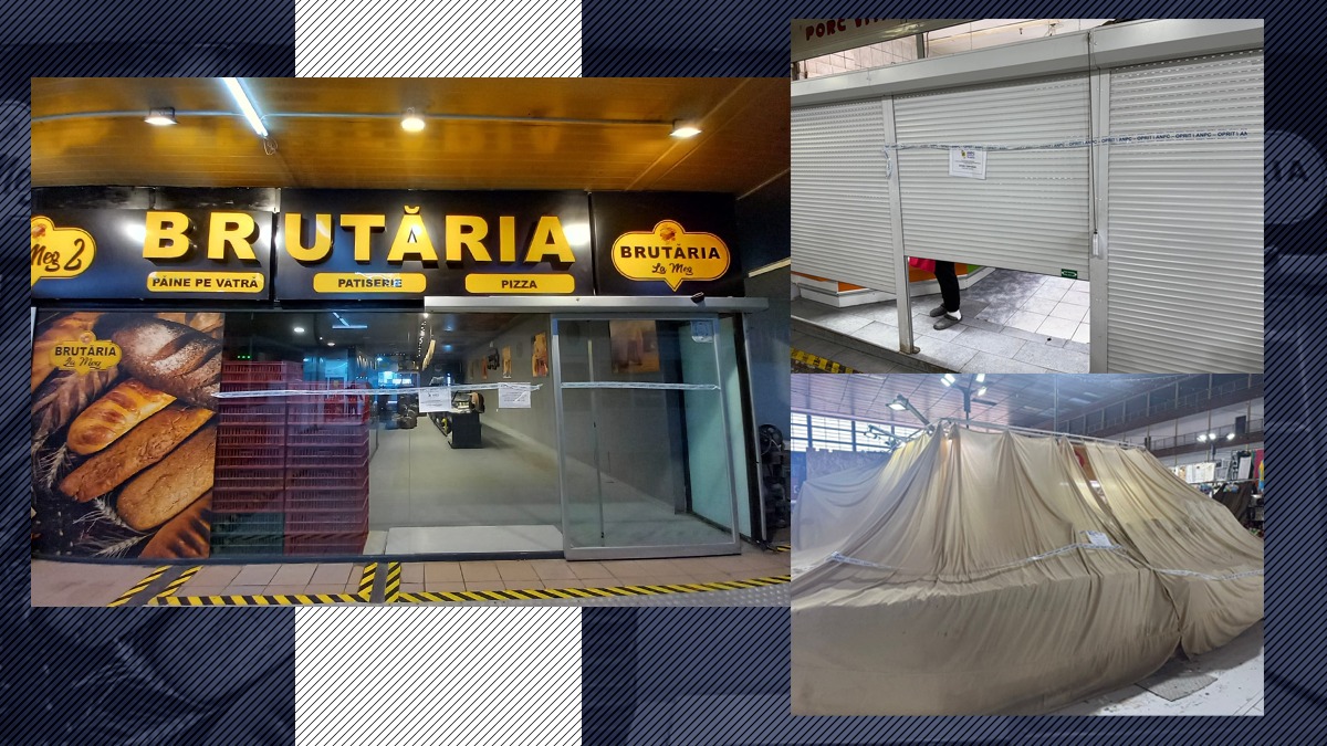 Hala Obor, călcată de comisarii Protecției Consumatorului. Comercianții au abandonat tarabele, dar tot le-au fost sigilate de ANPC