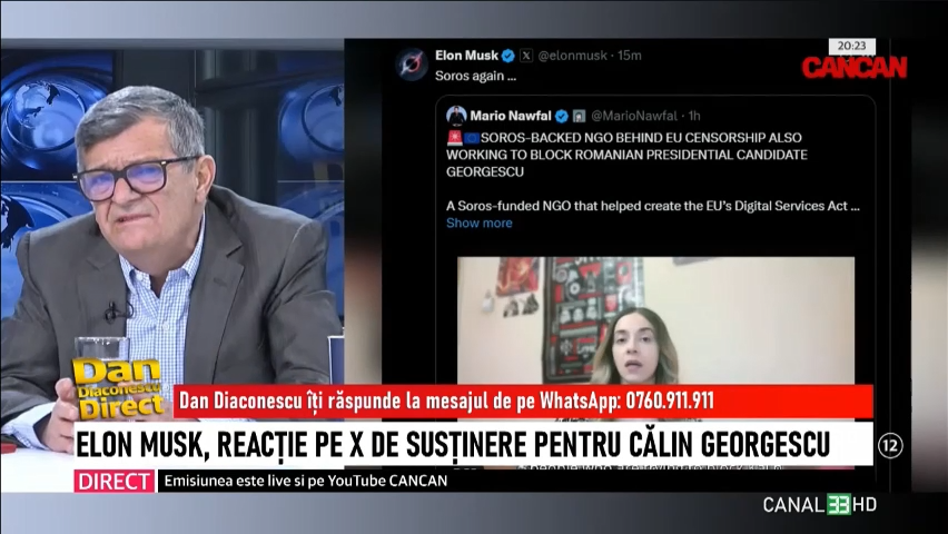 Cristian Sima: „Elon Musk e doar un purtător de cuvânt al lui TRUMP”
