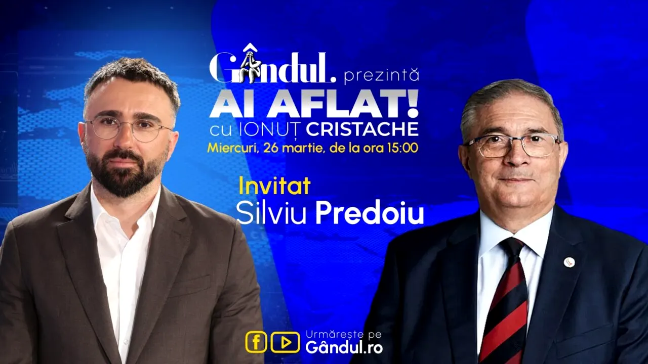 „Ai Aflat! cu Ionuț Cristache” – Invitat: Silviu Predoiu, fostul director al Operațiunilor SIE