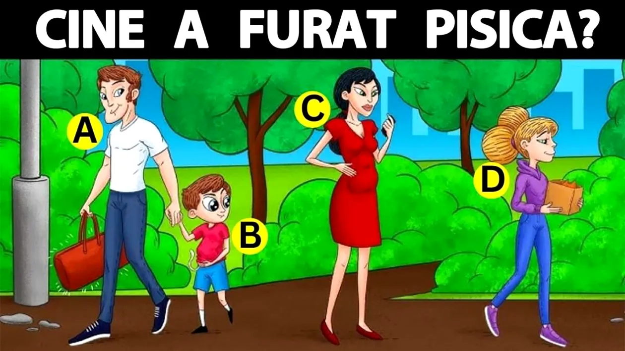 Test IQ pentru genii | Care dintre acești 4 oameni a furat pisica?