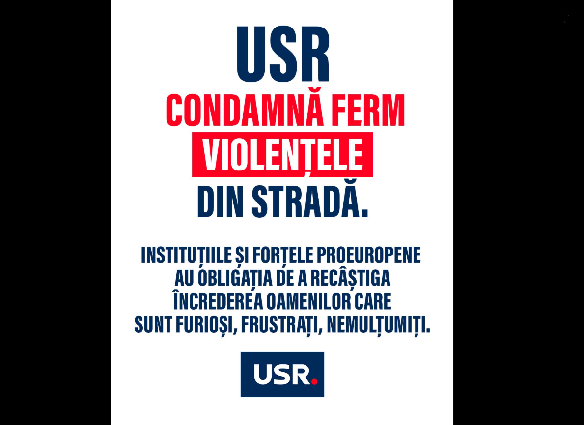 USR: Partidele de la putere au permis ca un candidat prorus și izolaționist să ajungă atât de departe în procesul electoral