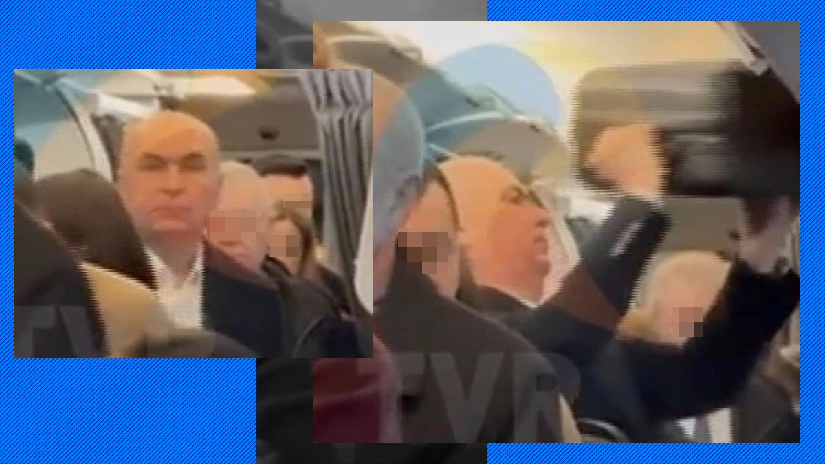 Imagini cu președintele Ilie BOLOJAN din avionul cu care a mers la Londra. Cristache: ”Avem dovada, iată cum zboară Bolojan la ECONOMIC”