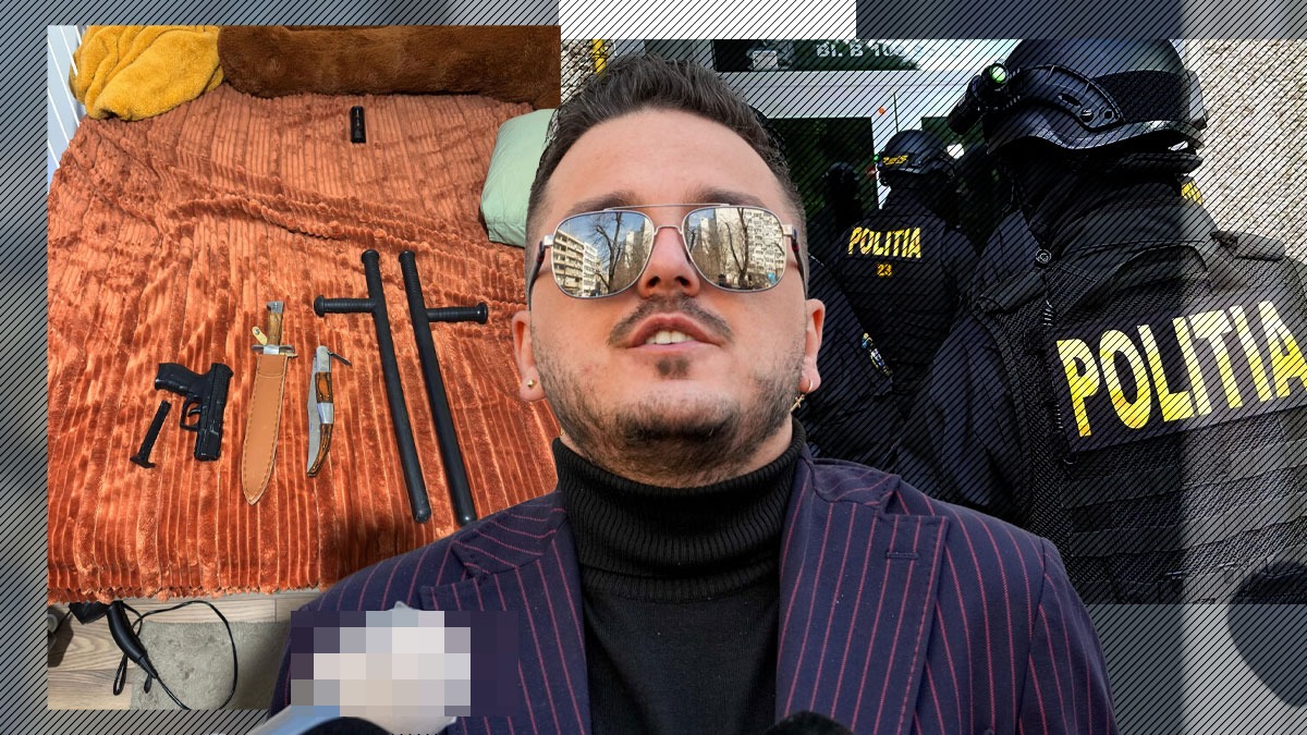 Anchetatorii au ridicat un PISTOL airsoft și MACETE de la Makaveli/BogPR, adus la audieri / Percheziții de amploare într-un dosar de CORUPERE a alegătorilor
