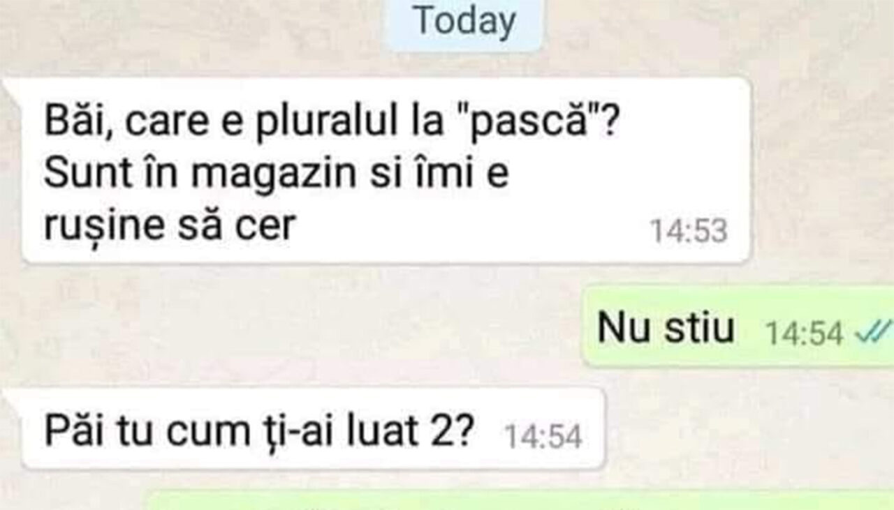 Bancul de duminică | Pluralul la „pască”