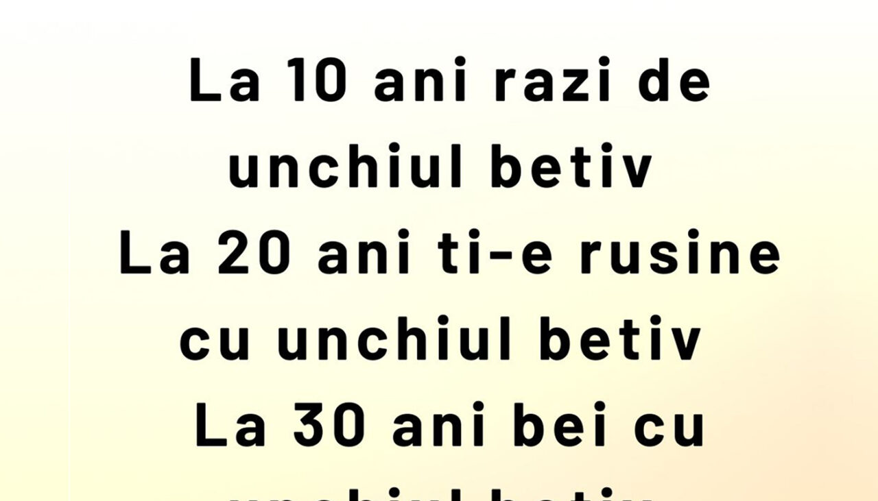 Bancul de sâmbătă | Românii și „unchiul bețiv”