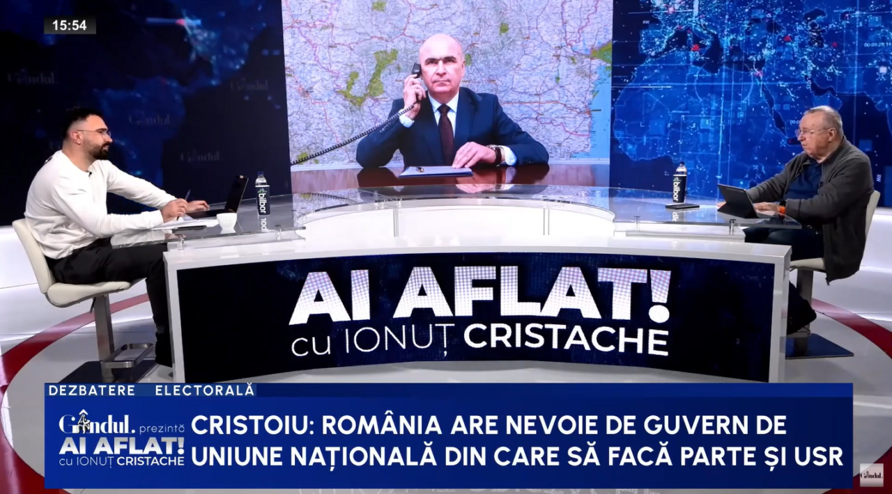 Ion Cristoiu: „România are nevoie de un guvern de uniune națională care să includă și USR”