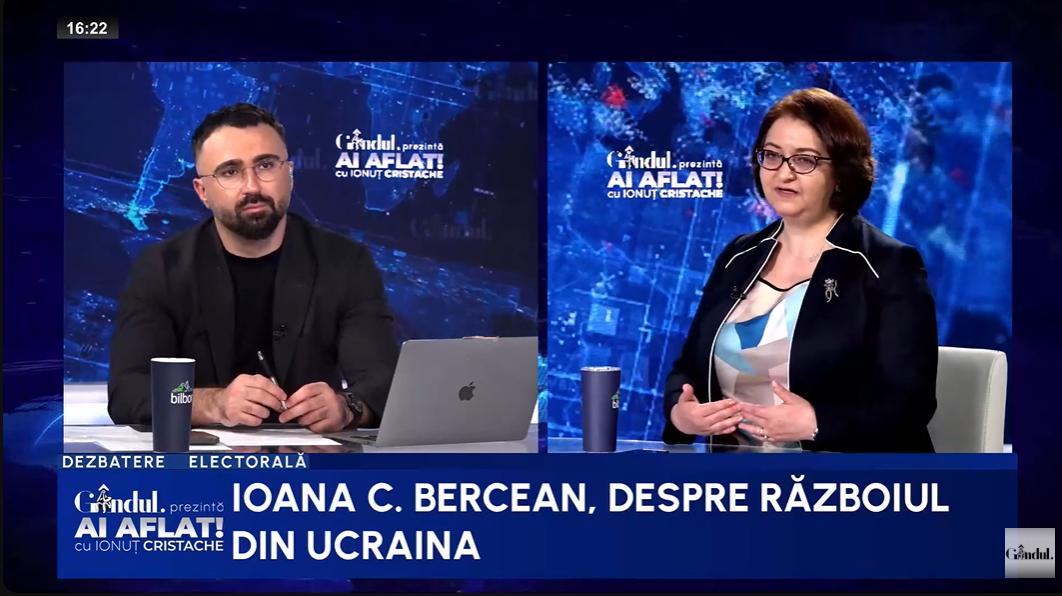 Ioana Bercean: „Era clar din PRIMUL an că Ucraina poate câștiga în fața Federației Ruse”