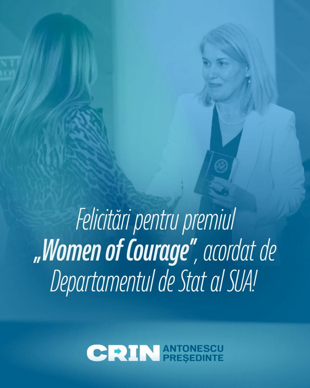 Crin Antonescu, mesaj către Georgiana Pascu:”Oameni ca tine, care lucrează în liniște pentru binele comun, sunt adevărații eroi ai societății noastre”