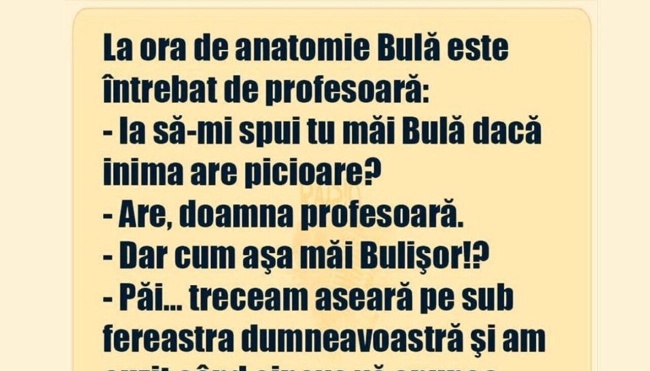 BANC | Bulă și profesoara de anatomie