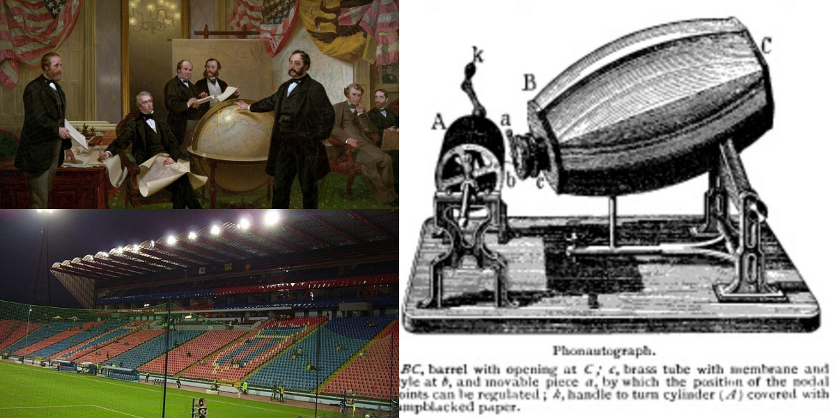 9 APRILIE, calendarul zilei: Este realizată cea mai veche înregistrare sonoră cunoscută/SUA cumpără Alaska de la Rusia/Inaugurarea stadionului Steaua