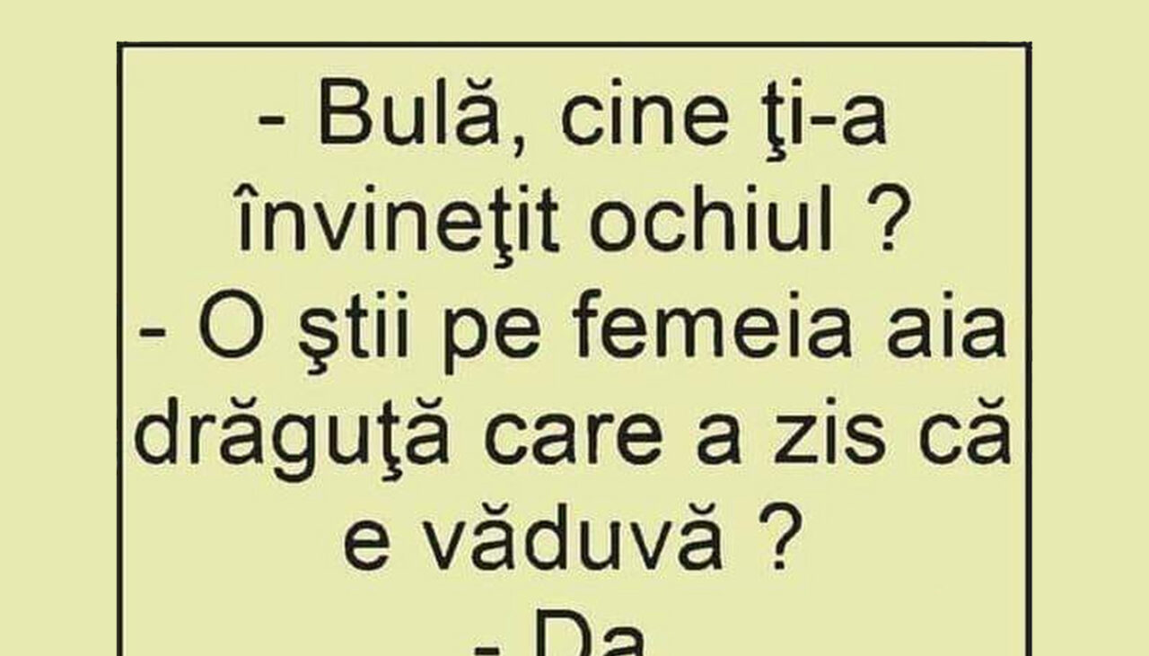 BANC | Bulă și ochiul vânăt
