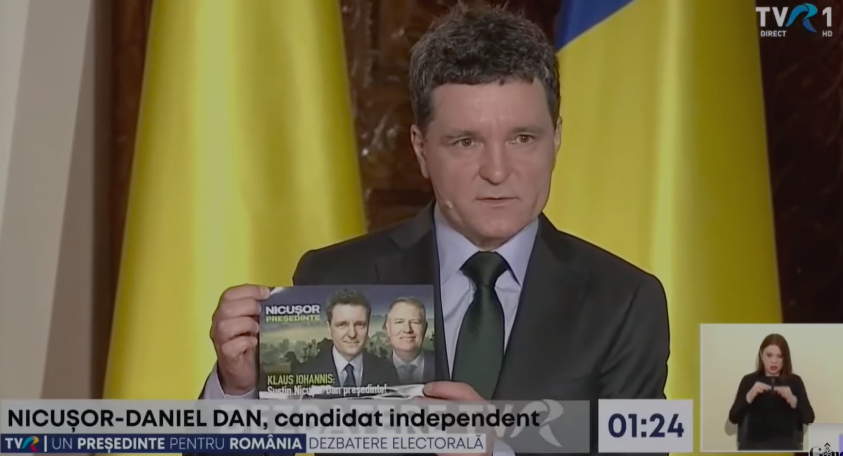 Nicușor Dan, precizări despre pliantele cu Iohannis: „Este un fals! Am spus de multe ori în campania asta că va fi o luptă între fapte și vorbe”