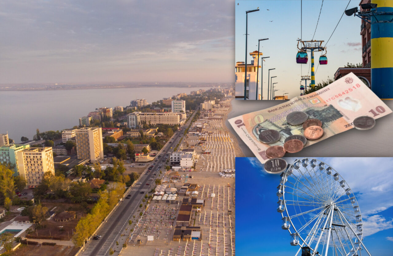 Cât costă o călătorie de 15 minute cu telegondola, în stațiunea Mamaia, de Paște. Cât plătești pentru o cursă cu roata panoramică din portul Tomis