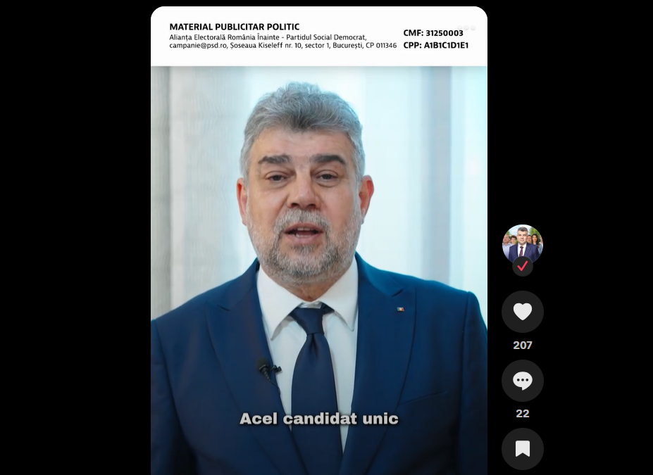 Marcel Ciolacu: Victor Ponta nu are nici cea mai mică șansă să intre în turul 2 al alegerilor pentru funcția de președinte