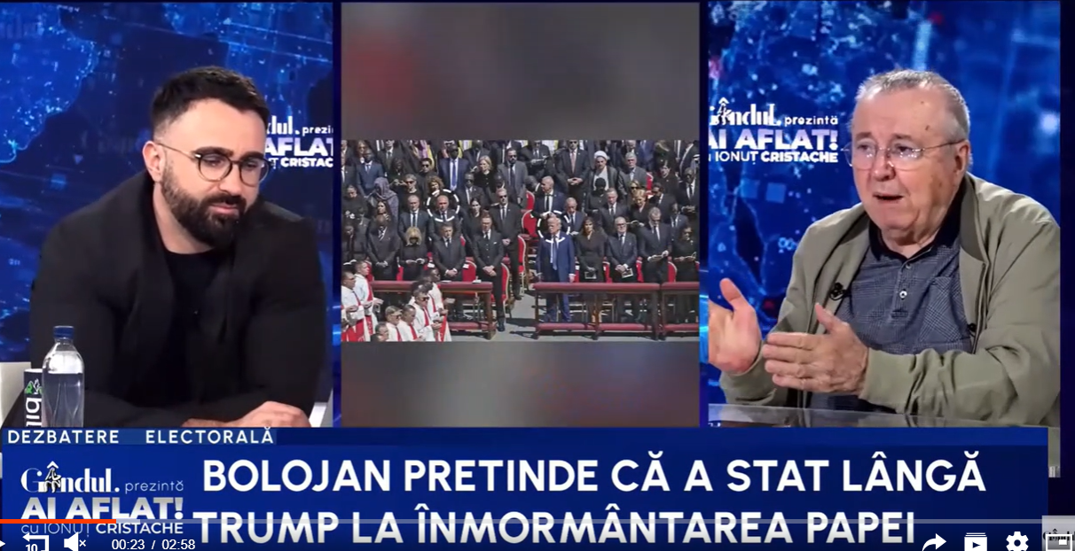 Ion Cristoiu: „A fost în marja funerară mediatică dintre Trump și Zelenski, regizată de Trump, în stilul nunți, înmormântări, parade”