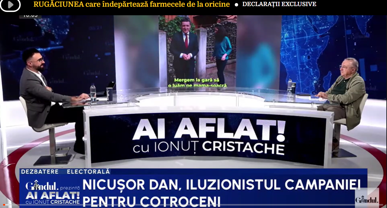 Ion Cristoiu nu înțelege sceneta în care Nicușor își așteaptă soacra pe peron
