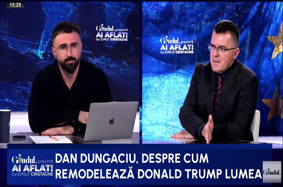 Dan Dungaciu: „Primul lucru pe care trebuie să-l faci este să-ți reglezi relația cu Statele Unite. Noi am sărit în barca sau în patul european”
