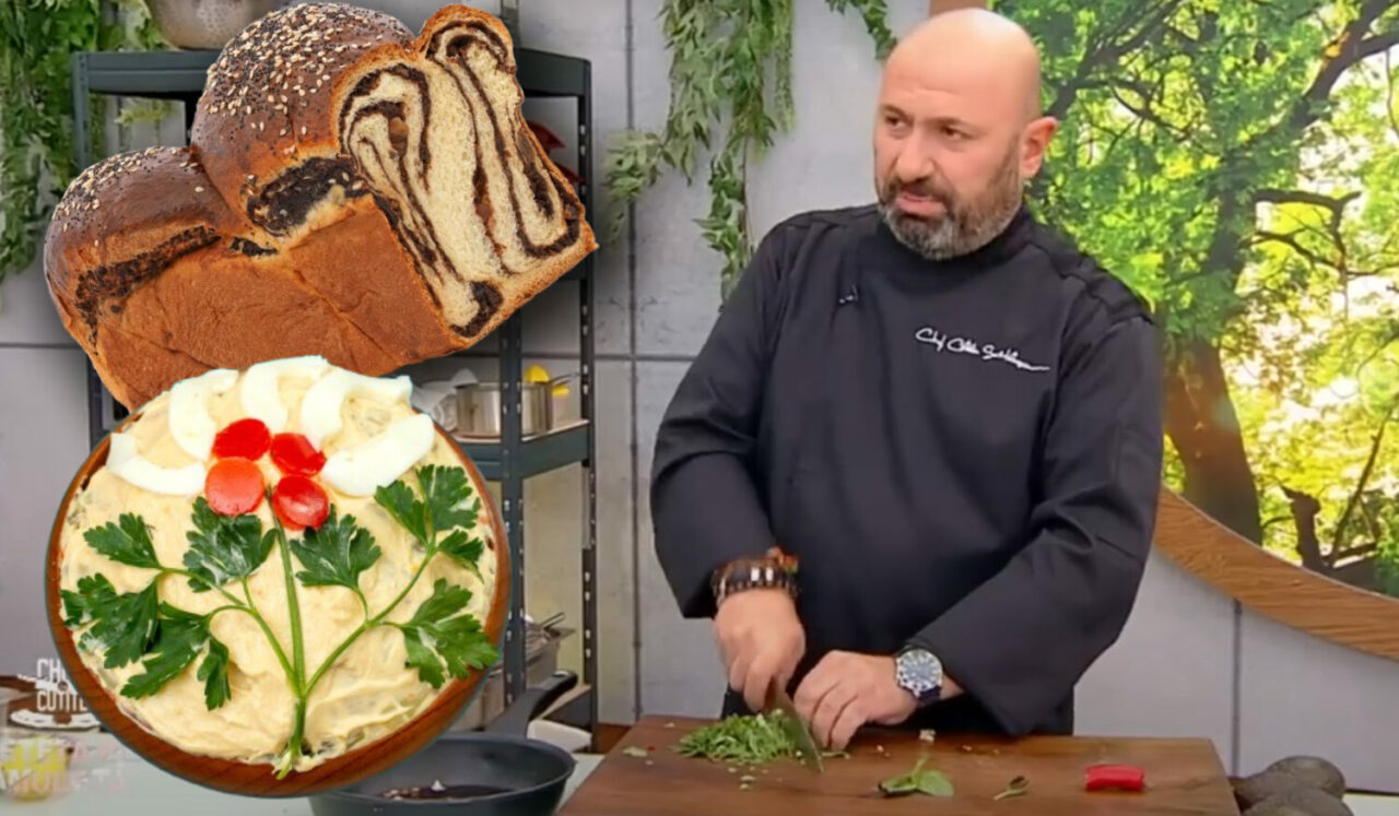 Prețul cerut pentru un cozonac de 900 grame, ce poartă semnătura lui chef Cătălin Scărlătescu. Cât costă pasca, o porție de piftie sau salata de boeuf