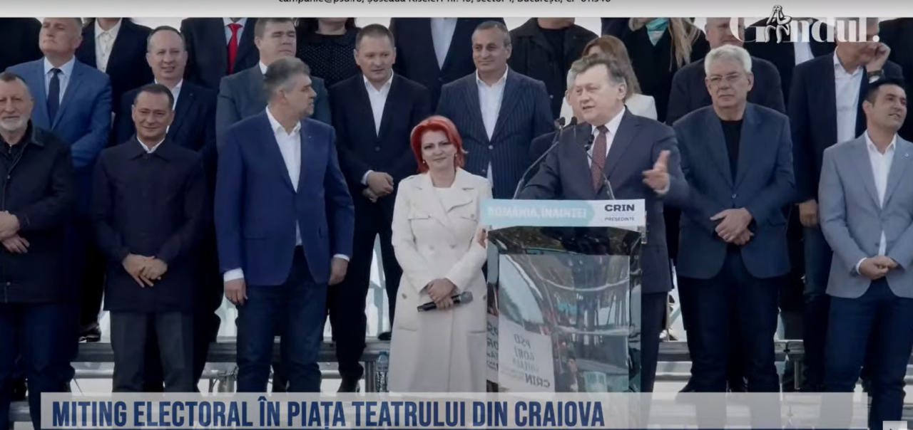Marcel Ciolacu și Crin Antonescu, miting electoral în inima Olteniei / „Avem nevoie de un PREȘEDINTE, nu de un lider de galerie”