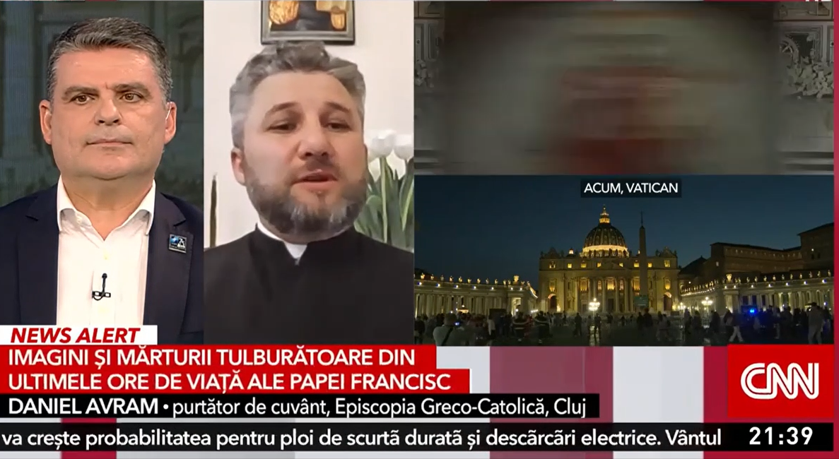 Daniel Avram, purtător de cuvânt la Episcopia Greco-Catolică din Cluj: „Pentru noi, greco-catolicii, Papa Francisc va rămâne o figură luminoasă”
