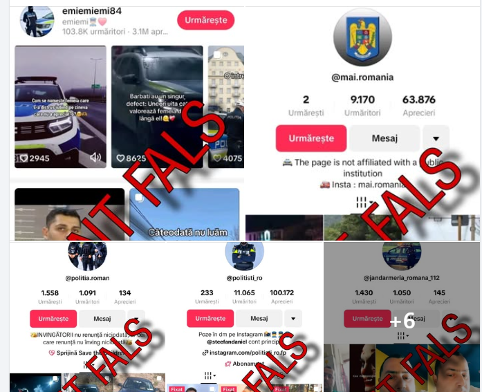 Avertisment MAI: Conturi false de TikTok folosesc identitatea POLIȚIEI