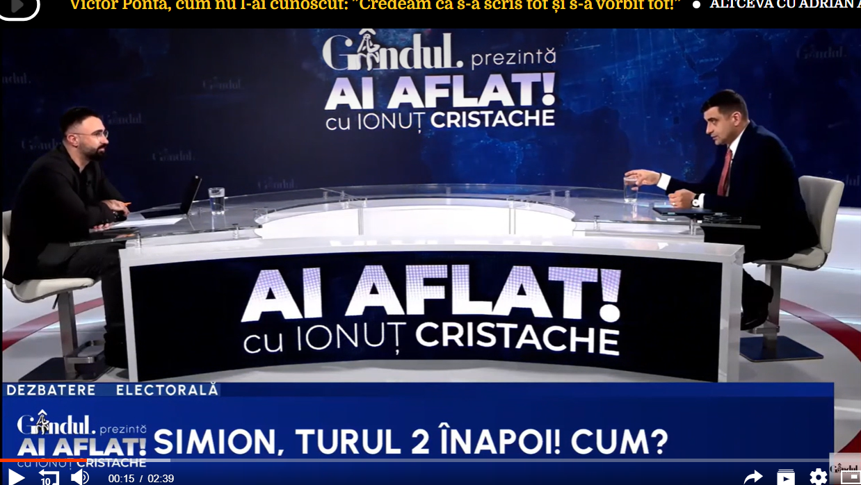 George Simion: „Nu aș fi candidat NICIODATĂ dacă nu mi-ar fi cerut-o domnul Călin Georgescu”
