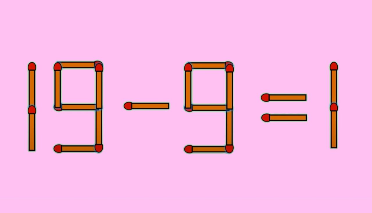 Test de inteligență | 19 – 9 = 1 este greșit. Pentru a corecta egalitatea, mutați un singur chibrit