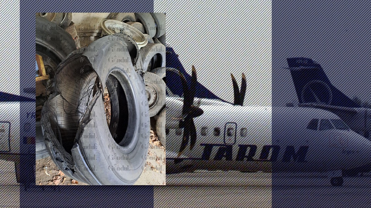 Imagini cu cauciucurile sparte ale aeronavei din cursa Paris-București, care a oprit decolarea. Pilot: „Să ne amintim de catastrofa cu Concorde”