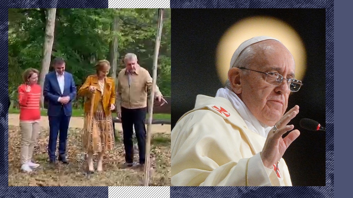 COPACUL plantat în Parcul Regal, în memoria Papei Francisc: „A avut România în inima lui”. Moment de reculegere pe Domeniul Regal Săvârșin