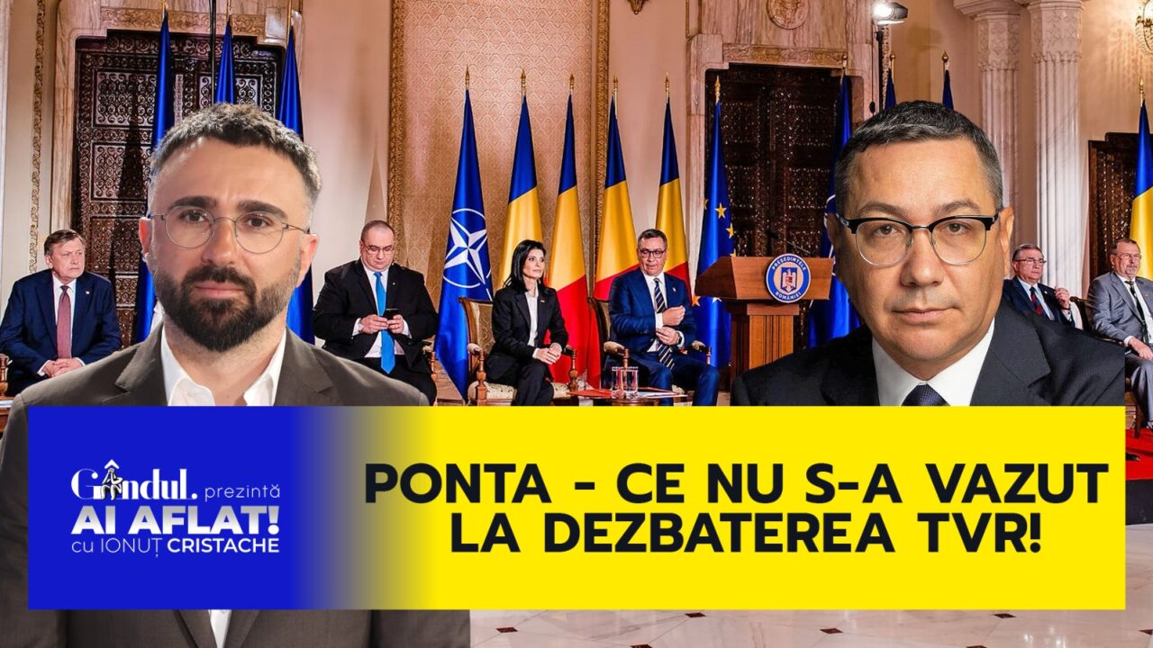Victor Ponta | DETALII din CULISELE dezbaterii TVR | „Ai Aflat! Cu Ionuț Cristache”