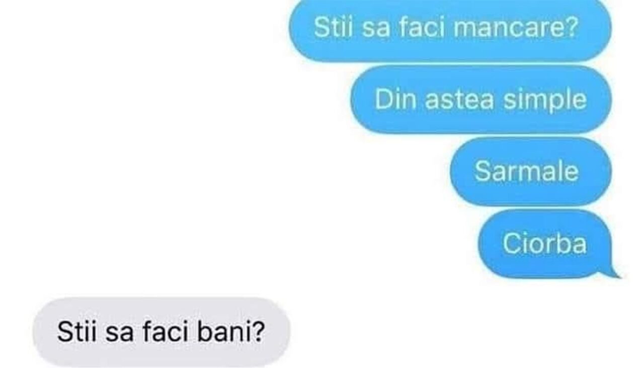 Bancul de sâmbătă | „Știi să faci mâncare?”