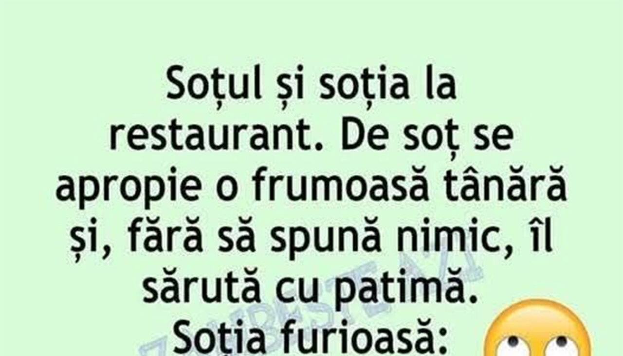 Bancul de duminică | Soțul și soția, la restaurant