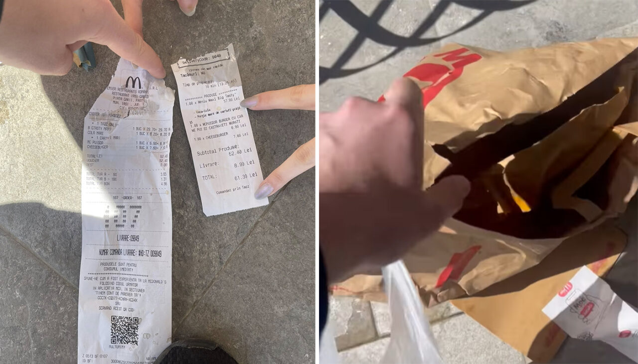 Robert din Iași a comandat 3 BURGERI de la McDonald’s. Când i-a venit comanda, a aruncat punga de nervi. Ce primise, de fapt