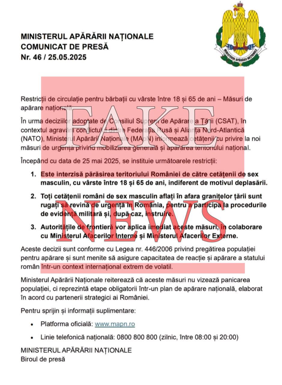 Guvernul avertizează românii asupra altor tentative de dezinformare/”Dezmințim categoric autenticitatea acestui document”
