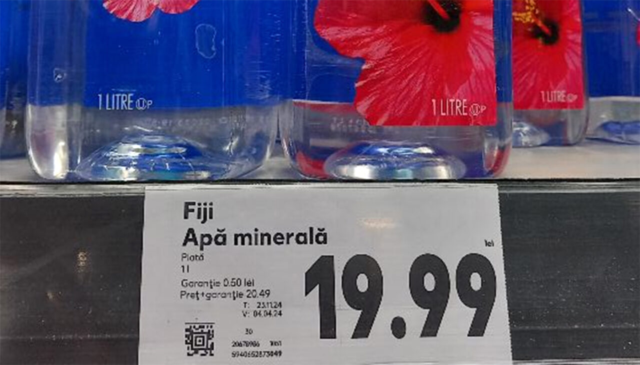 Cea mai scumpă apă plată din România: 20 lei, o sticlă de 1 litru. Ce conține, de fapt