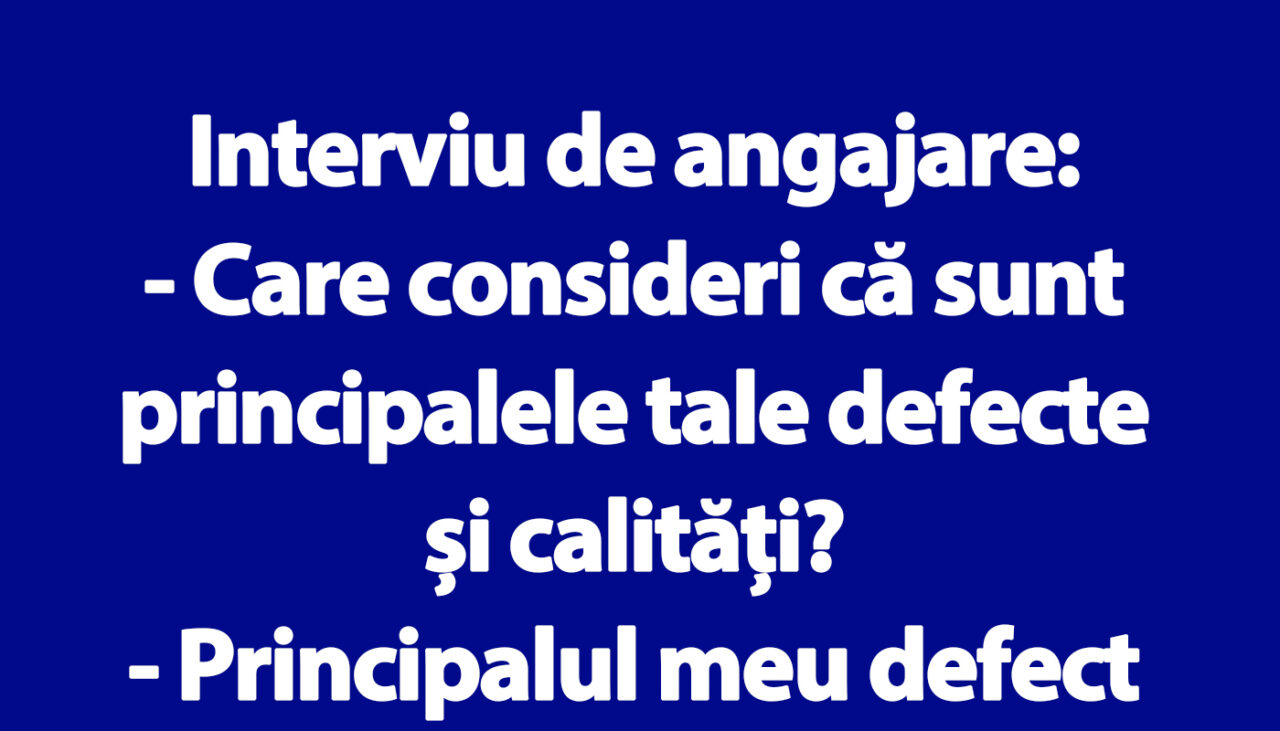 BANCUL ZILEI | Interviu de angajare de 1 Mai