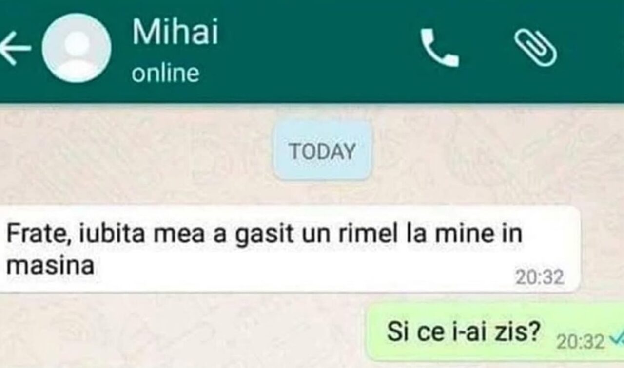 BANCUL ZILEI | „Iubita mea a găsit un rimel la mine în mașină”