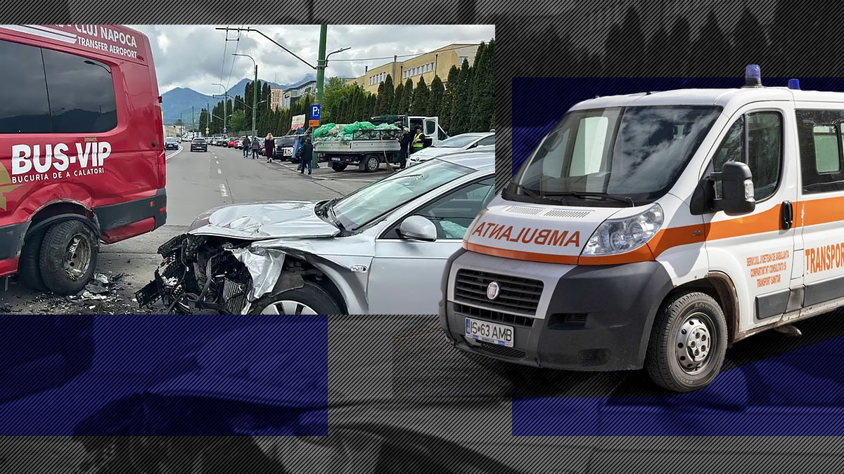 Un microbuz cu 15 copii a fost implicat într-un ACCIDENT rutier în Brașov. 13 persoane au fost transportate la spital