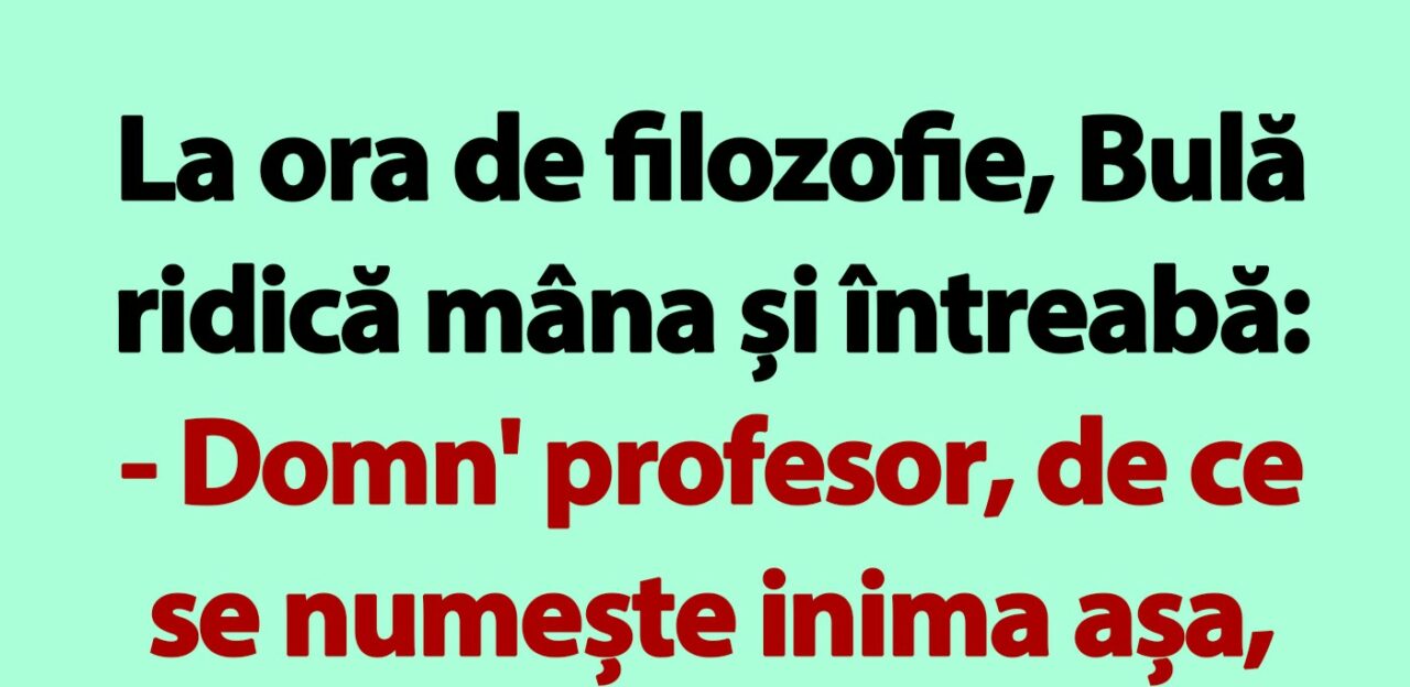 BANC | Bulă și profesorul de filozofie